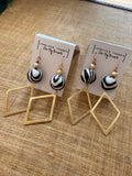 Wild Side Zebra Drop Earrings