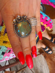 Tibetan Turquoise Pyrite Ring