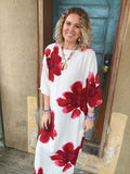 Holiday Bloom Kaftan Dress