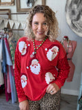 🎅 Santa Sparkle Sequin Pullover