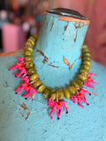 Olive Carousel Kisses Necklace