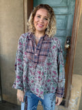 Jaded Gypsy Harvest Treasures Tunic - Plum Floral