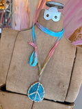 Teal Tide Peace Necklace