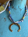 Ocean Crescent Scarf Necklace - Jennifer Thames Originals