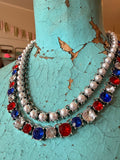 Americana Double Full Circle Necklace