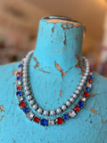 Americana Double Full Circle Necklace