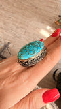Wild Vein Turquoise Ring — Adjustable