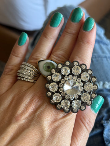 Midnight Spark Ring/Slide
