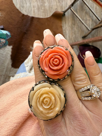 Carved Rose Ring