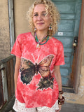 Flutter Away Coral Moon Dance Tee by Jaded Gypsy