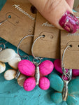 Dyed Howlite Butterfly Earrings