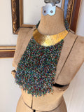 Golden Nomad Seed Bead Bib Necklace