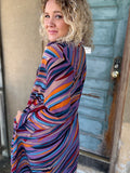 Wild Lavender Striped Shirt Dress