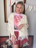 Fringed Cardigan - Ivory