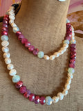 Pink Pearl Wrap Necklace by A Rare Bird