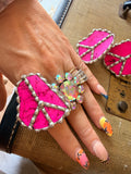 Peace, Love & Pink Ring