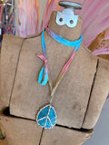 Teal Tide Peace Necklace