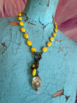 Juicy Gem Drop Necklace - Yellow