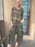 Olive Reverie Ruffle 2-piece Set