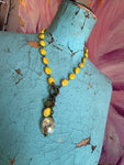 Juicy Gem Drop Necklace - Yellow