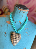 Sweetheart Summer Necklace – Turquoise