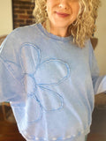 Periwinkle Daisy Pullover