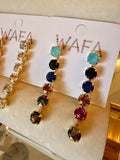 WAFA Small Crystal Cascade Drop Earrings
