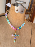 Radiant Cross Crystal Necklace by Jennifer Thames Originals