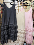 A Rare Bird Vintage Slip Dress Black / Tan / Pink