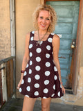 Cocoa Dot Bubble Mini Dress