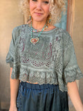 Softly Worn Eyelet Top – Charcoal by Jaded Gypsy