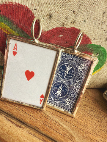 Lucky Heart Ace Pendant