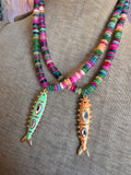 Deep Waters Gemstone Fish Necklace by Jennifer Thames Originals
