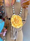 Heirloom Rose Pouch Pendant Necklace by A Rare Bird