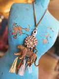 A Rare Bird Safari Sunburst Leopard Necklace