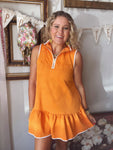 Tangerine Collar Dress