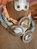 Silver Concho Twilly Necklace by Jennifer Thames Originals