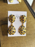 Jennifer Thames Originals – Night Blue Teardrop Link Earrings
