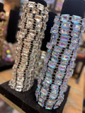 Gold Prism Party Crystal Stretch Bracelet