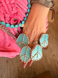 Peace Out Turquoise Slab Ring ATG