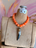 Wild Horn Acrylic Necklace by Jennifer Thames Originals