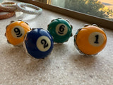 “Cue the Sparkle Rings” – Upcycled Pool Ball Stretch Rings