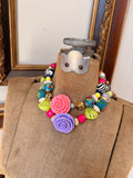 Rosette Riot Hand-Beaded Necklace