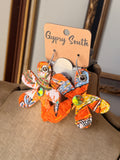 Tangerine Bloom Kantha Earrings by Gypsy South