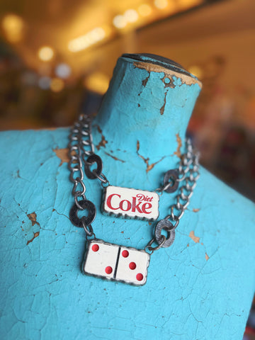 Soda Pop Domino Necklace — Art by Amy