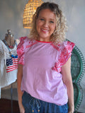 Lilac Daydream Embroidered Knit Top