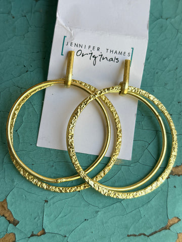 Double Front Hoop Earrings - Jennifer Thames Originals