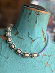 Lady the Brand Split Necklace – Black and White with Cloud Bead