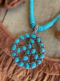 Turquoise Howlite Peace Statement Necklace