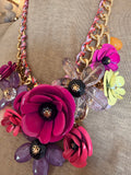 Queen Gypsy Magenta Bloom Necklace